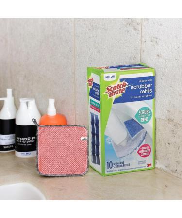 Scotch-Brite Toilet Scrubber Refills - Pack of 3 Bonus Cleaning Towel Compact & Easy-Attach for Quick Cleaning | International Shipping Available - Buy Online on GoSupps.com