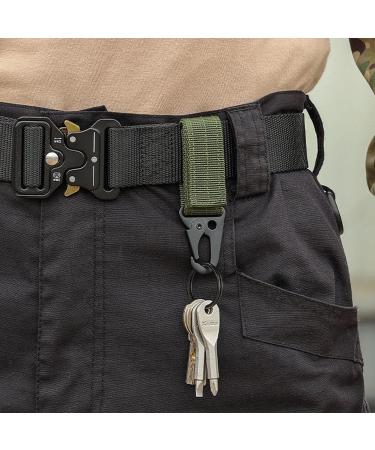 Buxiugk Tactical Keychain Set - 4 Nylon Carabiner Clips for Mountaineering Camping & Hiking - Durable Outdoor Gear in Green - Buy Online on GoSupps.com