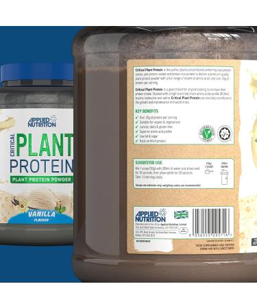 Applied Nutrition Critical Plant Protein Vanilla 1800g Vanille 1800g - Buy Online on GoSupps.com