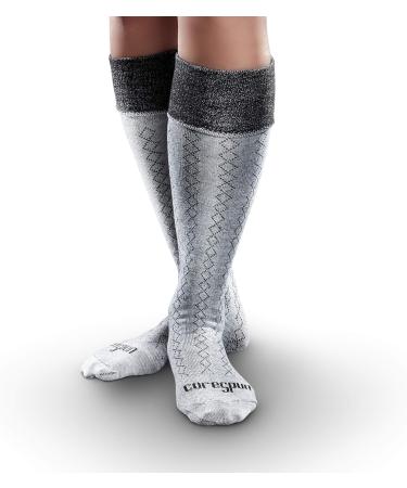 CORE-SPUN BY THERAFIRM SmartKnit Adult AFO Interface Socks - 2 Pack (Charcoal & Diamond) - Buy Online on GoSupps.com