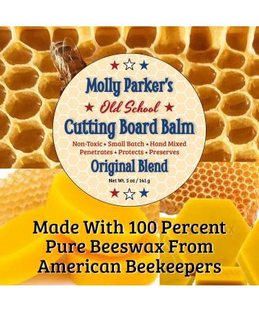 Molly Parker's Old School Cutting Board Balm - All Natural Non-Toxic Food Safe Paste Wax - Premium Wood Finish Made in America - Buy Online on GoSupps.com