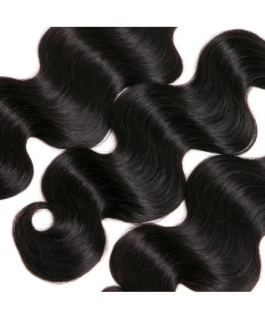 Clarolair Brazilian Body Wave Hair Bundles - 16 18 20 Inch Natural Black Extensions | Premium Human Hair - Buy Online on GoSupps.com