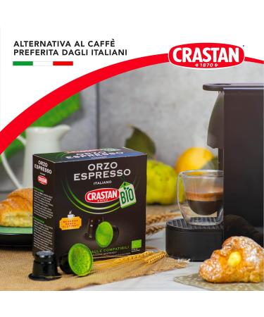 CRASTAN 1870 90 capsules 6 boxes of 15 organic espresso barley capsules capsules compatible with Nespresso system gluten-free drink 100% Made in Italy - Buy Online on GoSupps.com