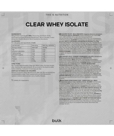 Bulk Clear Whey Isolate Powder Protein Shake Apple and Blackcurrant 500 g - Buy Online on GoSupps.com