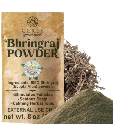 Bhringraj Powder 8 Oz | 100% Pure Eclipta Alba | Ayurvedic Hair Care | For DIY Masks & Herbal Oils