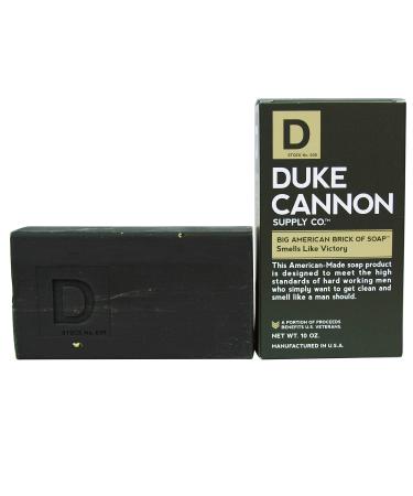 Duke Cannon Men's Body Soap  Big American Brick Of Soap  Smells Like Victory  Army Green  Clean  Fresh Scent  10 Oz Clean  Fresh Scent 10 Ounce (Pack of 1)