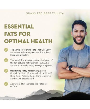 Ancestral Supplements Grass Fed Beef Tallow Capsules 3000mg Nourishing Kidney Fat Supplement Supports Bones Teeth Gums Skin Immune and Overall Health Non-GMO 180 Capsules Beef Tallow 180 Count (Pack of 1) - Buy Online on GoSupps.com