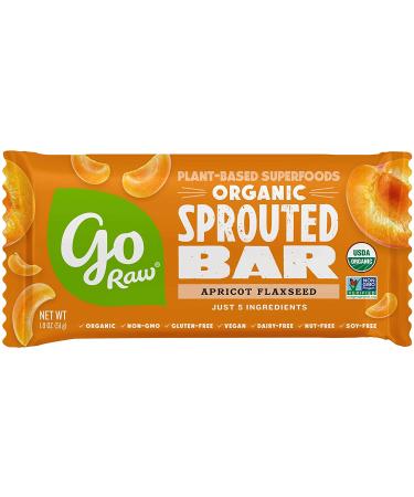 Go Raw Apricot Flaxseed Seed Bars - Organic, Vegan, Gluten-Free Snacks (30 Large Bars) - Buy Online on GoSupps.com