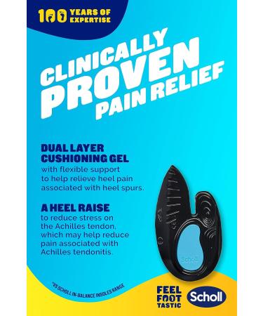 Scholl In-Balance Orthotics Insoles - Heel Pain Relief 3-in-1 - Small (UK 4.5-6.5) - Buy Online on GoSupps.com