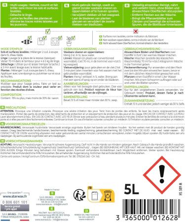 STARWAX Solvert Concentrated Black Soap with Olive Oil - Cleans Degreases and Stain Removals - Responsible Effectiveness - 100% Natural Origin - Made in France - 5 L - Buy Online on GoSupps.com