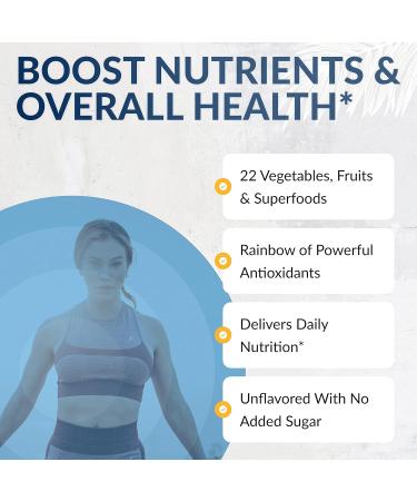 Equilife Daily Fruit & Vegetable Blend Superfood Antioxidant Supplement with 22 Organic Fruits & Vegetables Unflavored Vitamin C Fiber 9 Essential Amino Acids Supports Energy 30 Servings Tub Unflavored - Bottle 9.6 O  - Buy Online on GoSupps.com