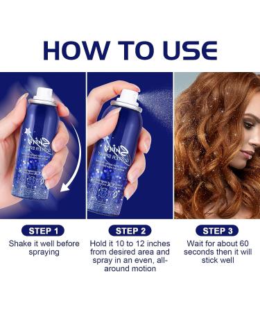 Latibell Body Glitter Spray - Silver Fine Glitter for Hair & Body, 2.11fl.oz | Women's Sparkling Shimmer for Parties, Raves & Festivals - Buy Online on GoSupps.com