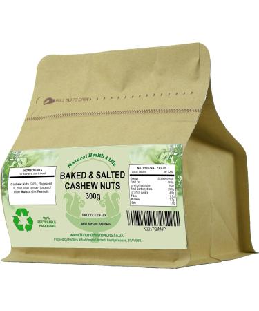 Natural Health 4 Life Whole Baked and Salted Cashew Nuts - 300 gram - Buy Online on GoSupps.com