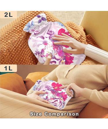 Naanle Skull Flowers Heat Bottle - Transparent Hot Water Bottle for Pain Relief & Therapy | 1L Hand/Foot Warmer - International Shipping - Buy Online on GoSupps.com