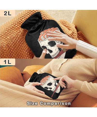 Naanle Skull Sushi Brain Heat Bottle - 2L Transparent Hot Water Bottle for Pain Relief & Cold Therapy | Handfoot Heating Bags - Buy Online on GoSupps.com