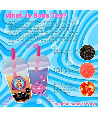 Buy PEACH Popping Boba Pearls by Buddha Bubbles - Tasty Dessert Topping for Perfect Drinks | International Shipping Available - Buy Online on GoSupps.com