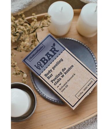 Love Bar - Exfoliating Solid Body Soap with Activated Carbon & Lime Oil (2 x 30g) - Buy Online on GoSupps.com