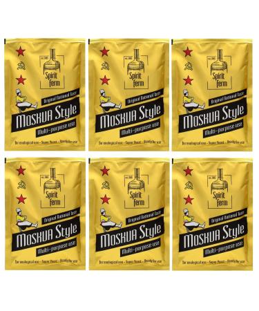 6 x Turbo Yeast - Moskva Style 140g, Yeast for sugar and fruit fermentation, Distillers Yeast, Rapid Yeast