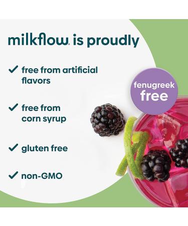 Upspring Milkflow Breastfeeding Drink Mix- Blackberry Lime Flavor | Lactation Supplement with Moringa & Blessed Thistle | Promotes Healthy Milk Supply | 16 Drink Mixes - Buy Online on GoSupps.com