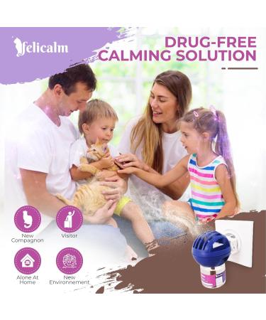 FELICALM Paris - New PHEROMONE Formula for Cats and Kittens - Intelligent ECONOMICAL SAFE DIFFUSER + 48 ML Refill - Anti Stress for Cats - CALMING - Happiness and Harmony. - Buy Online on GoSupps.com
