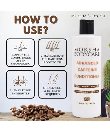 Caffeine Conditioner for Hair Growth with Biotin and Argan Oil - Made In UK | Nourishing Formula for Strong and Thin Hair | SLS Free | 300ml - Buy Online on GoSupps.com