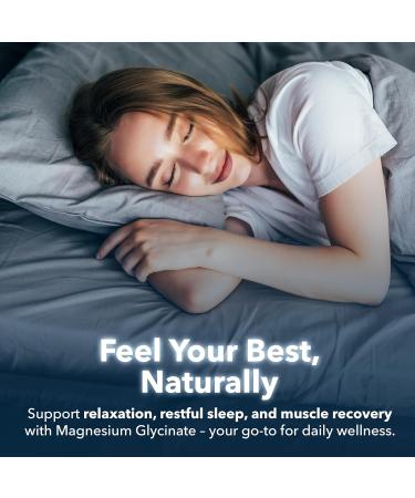 Magnesium Glycinate 400mg per Serving High Absorption Gentle on Stomach Supports Sleep Relaxation Muscle Bone & Immune Health Non-GMO Vegan 180 Capsules - Buy Online on GoSupps.com