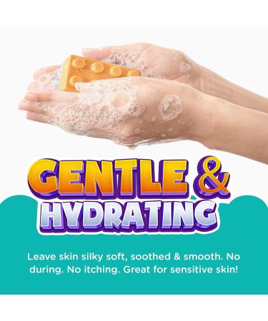 SOAP SUDS Kids 2-in-1 Shampoo & Bodywash - Frooty Tooty Scented Bar | No Artificial Ingredients | Easy Grip Building Block | 2 Pack | Made in USA - Buy Online on GoSupps.com