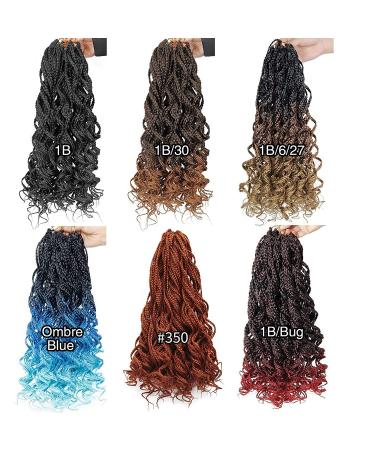 18 #350 Goddess Box Braids Crochet Hair | 6 Packs Pre-looped Curly Braiding Hair for Black Women - Buy Online on GoSupps.com