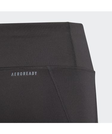 Buy Adidas Girls Aeroready 3-Stripes High-Rise 7/8 Leggings | Black/Grey Four/White - International Shipping Available - Buy Online on GoSupps.com