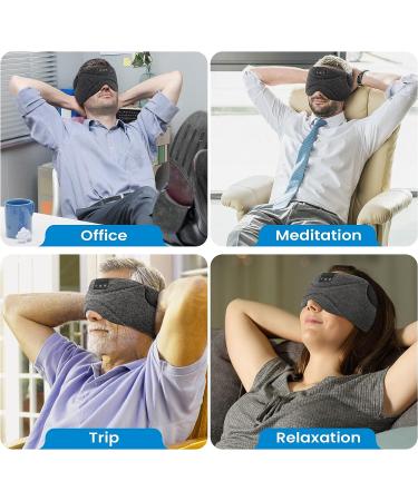 Flashmen Bluetooth Sleep Mask White Noise Timer 3D Sleep Mask for Side Sleeper Block Out Light Cooling Eye Sleep Mask with Bluetooth Headphones - Buy Online on GoSupps.com
