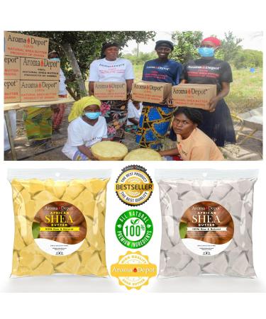 Raw African Shea Butter 1 lb - Pure Unrefined Moisturizing for Skin Hair & Face - Grade A Yellow/Gold & Black Soap - Buy Online on GoSupps.com