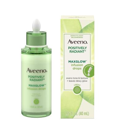 Aveeno Positively Radiant MaxGlow Infusion Drops - Soy & Kiwi Complex Serum 1.35 fl. oz - Buy Online on GoSupps.com