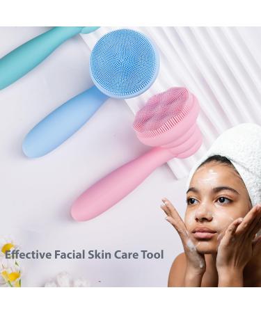 2 PC Silicone Facial Cleansing Brush Set - Exfoliating Scrubber for Sensitive Skin - Easy to Clean & Lathers Well (Pink & Green) - International Shipping Available - Buy Online on GoSupps.com