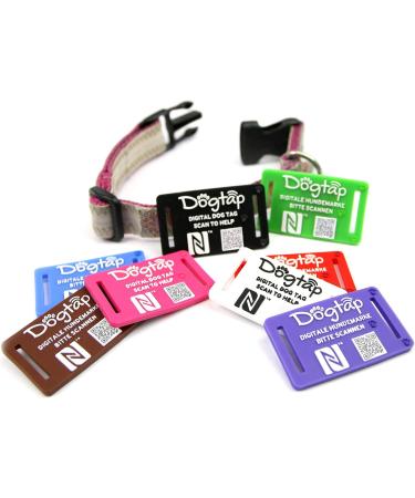 DOGTAP Light Small - Intelligent NFC Dog Tag (50x30mm) - Pink | International Shipping Available - Buy Online on GoSupps.com