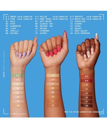 NYX Correcting Concealer Stick Sienna 14 - Covers Blemishes & Dark Spots - 12H Wear Vegan Formula - Pro Fix Stick - Buy Online on GoSupps.com