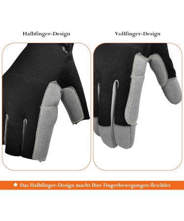Intra-fit Climbing Gloves - Half-Finger Kunst Leather Abrasion Protection for Abseiling Mountaineering & Adventure | Best Rope Gloves for Climbing Sports - Buy Online on GoSupps.com