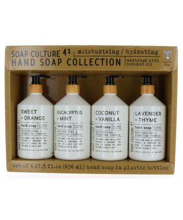 Soap Culture Hand Soap Collection. Gift set of 4 x 21.5 oz bottles, 21.5 Fl Oz (Pack of 4)