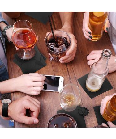 Black 2-Ply Disposable Beverage Napkins (300 Count) - Ideal for Bar, Cocktail, Weddings, Birthday - EU Made - Buy Online on GoSupps.com