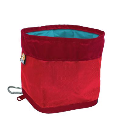 Kurgo collapsible food and water bowl for dogs with snap hook and closure 1.4 L capacity red red regular - Buy Online on GoSupps.com