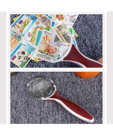 Led Illuminated Magnifier with 3X 6X Magnification Lightweight Handheld Magnifying Glass for Reading Inspection Hobbies Magnifier/Red Comfortable Anniversary - Buy Online on GoSupps.com