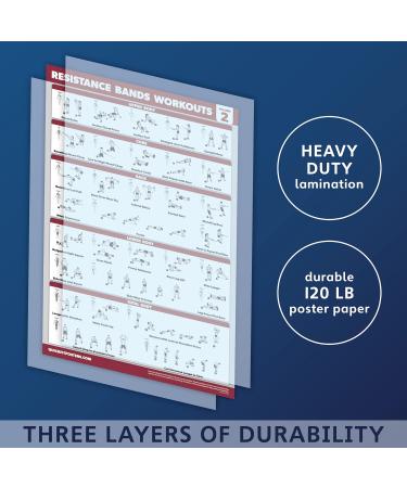 Palace Learning 3-Pack - Resistance Tapes & Bodyweight Exercises Poster Set | 18x24 Laminated Training Tables for Home Workouts - Buy Online on GoSupps.com