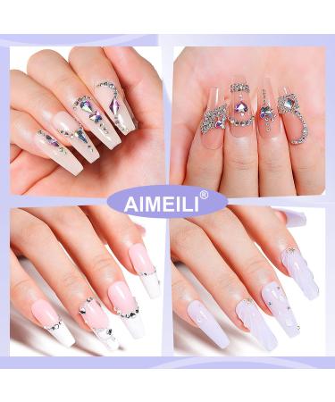 AIMEILI Nail Art Rhinestone Glue Gel Super Adhesive Nail Gem Glue Nail Art Glue Adhesive Gel for Nail Glitter Nail Art Gel Glue for Rhinestones Crystal Stones Jewels 30g - Buy Online on GoSupps.com