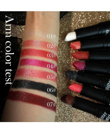  Vawolecy Glitter lipstick glossy lip gloss water-resistant matte metallic finish - Buy Online on GoSupps.com
