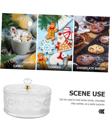 OUNONA Box Trinket Case Candy Jar with Covers Embossed Trinket Candy Bowl with Lid Crystal Covered Jars Glass Jewelry Case Covered Sugar Bowl The Pet Jewelry Jar Miss Earrings - Buy Online on GoSupps.com