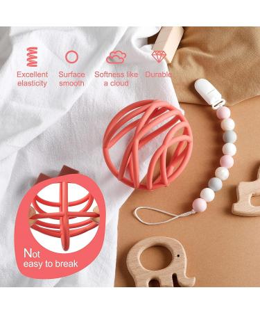 Baby Sensory Teether Ball - Grasping Activity Toy for 3-12M Boys and Girls | BPA-Free Silicone Chew Toy for Teething Relief - Buy Online on GoSupps.com