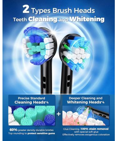 Rotating Electric Toothbrush for Adults with 8 Brush Heads (2 Types) Z Midnight - Buy Online on GoSupps.com