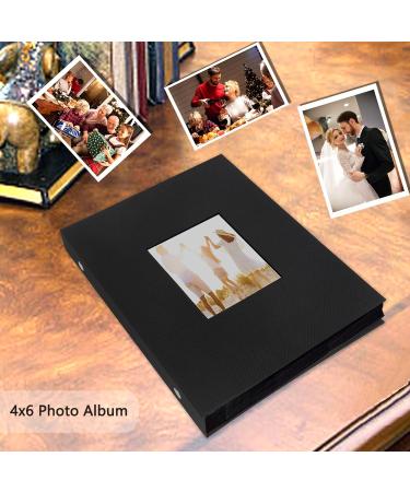 Miaikoe 6x4 Photo Album - Large Capacity Linen Album for 300 Horizontal 10x15cm Photos - Family Wedding Anniversary Memories Book (300 Pockets Black) - Buy Online on GoSupps.com