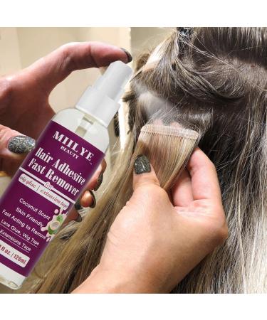 Hair Adhesive Fast Remover 4oz - Tape in Extension & Wig Glue Remover Spray - Clear Coconut Scent - Buy Online on GoSupps.com