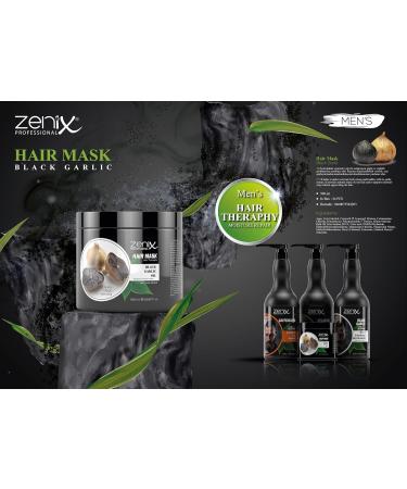 Zenix Black Garlic Hair Care Mask 500ml | Intensive Repairing Treatment for Brittle & Dry Hair | Nourishing Garlic Hair Mask | Black Garlic Oil Cure - Buy Online on GoSupps.com