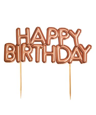 Neviti 774465 Glitz and Glamour Cake Topper-Happy Birthday Pink/Rose Gold 12.5 x 0.5 x 21